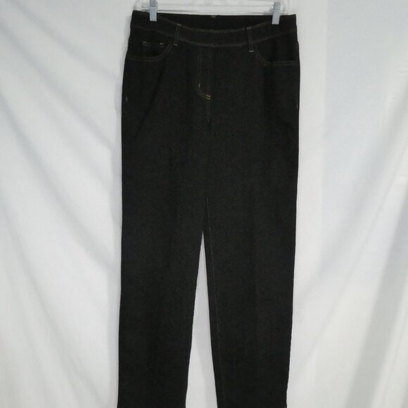 ALIA | size 12 | Black Denim With Contrasting Front and Back Stitching | NWOT - Picture 1 of 16